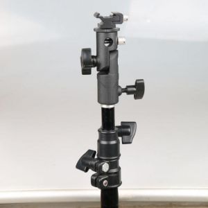 Universal Metal Flash Light Bracket Stand Speedlite Umbrella Holder adapter with 1/4" 3/8" Screw Mount Hot Shoe