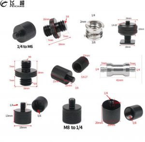 1/4" 3/8" 5/8" M8 M6 Male to Female Thread Screw Mount Converter Adapter Mic Bracket Stand Tripod Plate SLR Camera 