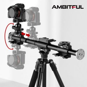 Aluminum 62cm 3/8 Screw Support Tripod Arm Rock Solid Cross Bar Side Arm for 4 Heads Head Photography Studio Fixtures