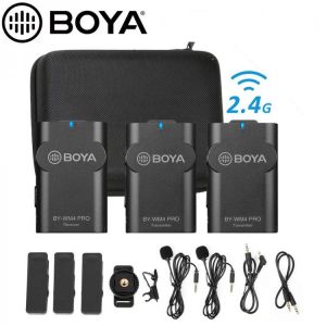 BOYA BY-WM4 Pro K1/K2/K3/K4/K5 2.4G Wireless Microphone Vlog for DSLR Camera Smartphone for Canon Nikon iOS iPhone 12 Phone Mic