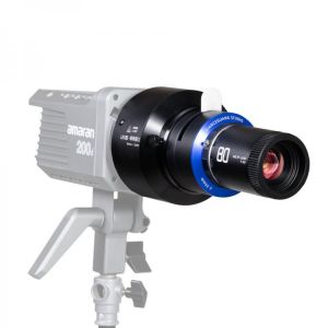 Conical Snoot Studio Lighting Accessory for LED Light Flash Strobe Light with Bowens Mount 20 Gobos F2.0 80mm Lens