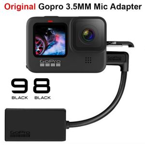 Original GoPro 3.5mm Mic Adapter for Gopro Hero 9 8 Max 7 6 5 Black Microphone Adapter Gopro Accessory