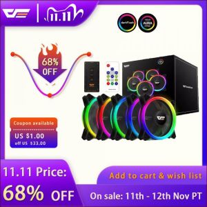 Darkflash DR12 PRO aura sync 120mm Cooling Fan RGB Adjustable speed Adjust LED 12cm Double halo pc computer Cooler argb Case Fan