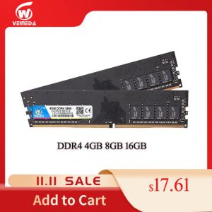 VEINEDA ddr4 8 gb PC Computer RAM  4GB 8GB  4G 8G  Memory DDR 4 PC4 2133 2400 2666Mhz Desktop DDR4 Motherboard Memoria 288-pin