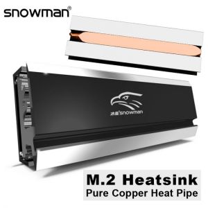 SNOWMAN Heat Pipe M2 Heatsink Copper SSD M.2 Cooler 2280 Solid State Hard Disk M2 Radiator NVME NGFF PCIE M2 Cooling Thermal Pad