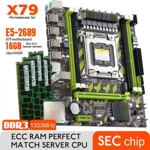 X79G X79 Motherboard Set With LGA2011 Combos intel Xeon E5 2689 CPU 4pcs x 4GB = 16GB Memory DDR3 RAM 1333Mhz PC3 10600R D3