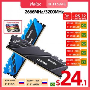 Netac RAM Memory DDR4 16gb 8 gb Memoria RAM DDR4 3200mhz DDR4 RGB 3600mhz 2666mhz XMP 288pin for AMD Inter Motherboard