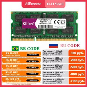 Kllisre DDR3L DDR3 laptop ram 4GB 8GB 1333 1600 1.35V 1.5V Notebook Memory sodimm