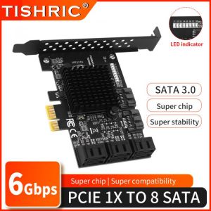 all in one place חומרה PCI-E Sata Adapter 1X 4X PCIE Sata PCI Express Expansion Card 2/4/6/8/10 Ports X1 X16 PCI Sata Controller PCIE3.0 Add On Cards