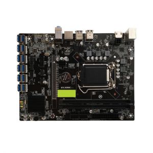 LX0B B250C BTC Mining Machine Motherboard 12 USB 3.0 to PCI-E X1 Graphics Card Support LGA 1151 DDR4 SATA3.0 for Miner