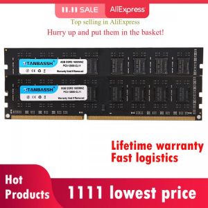 DDR3 Intel RAM 4GB 8GB 1333MHZ 1600MHz Desktop Memory Module 240pin 1.5V DIMM Intel Can have a radiator TANBASSH