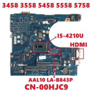 CN-00HJC9 00HJC9 0HJC9 For Dell Inspiron 3458 3558 5458 5558 5758 Laptop Motherboard AAL10 LA-B843P With I5-4210U CPU 100% Test