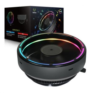 VETROO M2 CPU Air Cooler Black For Intel LGA 1200 1156 1155 1151 1150 775 AM4 AM3 AM2 Dual LED Rings 3Pin PC Radiator