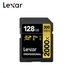100% Original Lexar 2000x SD Card 32GB 64GB USH-II 300MB/s 128GB Class 10 U3 V90 Memory Card For 3D 4K Full HD Video Camera