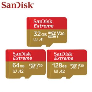 100% Original SanDisk Memory Card Extreme 32GB A1 64GB 128GB A2 SDXC U3 4K High Speed UHS-I Micro SD Card Memory Microsd