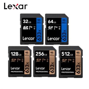 Lexar Genuine 633x  For 1080p 3D 4K video Camera 16G 32GB U1 SDHC 64GB 128GB 256GB 512GB U3 SD Card SDXC Class 10 Memory Card