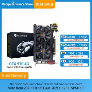 HUANANZHI Graphic Card GTX 650 960 970 2G 4G GT 220 1030 1G 2G RX 550 560 4G Video Cards GPU GDDR4 GDDR5 DVI VGA HDMI-Compatibl