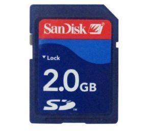 SanDisk 2GB SD Memory Card Secure Digital  SDSDB-2048 Blue Standard 100% Genuine Used