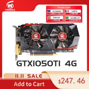 Video Card GTX1050Ti for Computer Graphic Card PCI-E GTX1050Ti GPU 4G 128Bit  DDR5 for nVIDIA Geforce Game  DP