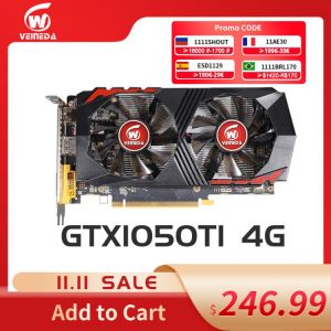 VEINEDA Graphics Card GTX1050Ti GPU 4GB DDR5 PCI-E 128Bit  for nVIDIA Geforce Game VGA Cards GTX1050ti  Dvi 1050