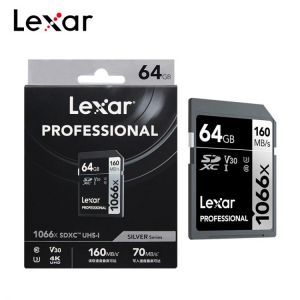 Lexar 1066x Memory Card 64GB 128GB Class 10 Read Speed up to 160mb/S 256GB U3 V30 UHS-I Professional SD Card For 4K UHD Camera
