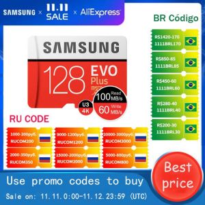 SAMSUNG Micro SD Card 128GB EVO Plus Flash Memory Card 32GB 64GB 256GB 512GB Class 10 UHS-I High Speed Microsd TF Card