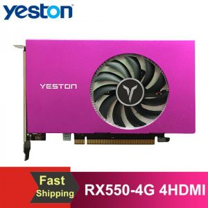 Yeston RX550-4G 4HDMI 4-Screen Graphics Card Support Split Screen 10bit Color Depth HDR 4G/128bit/GDDR5 with 4 HDMI Ports