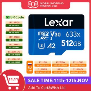 Original Lexar 128GB Micro SD Card 256GB Memory Card 64GB High Speed Up to Max 95M/s 512G Class10 633x TF Flash Card