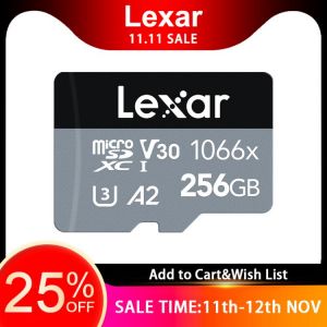 Original Lexar Professional Micro SD Card 1066x 64GB 128GB 256GB Flash Card V30 A2 Class 10 SDXC Max 160MB/s For Camera