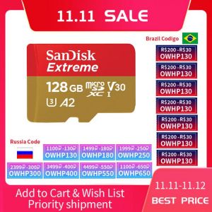 SanDisk Extreme/Ultra Micro SD 128GB 32GB 64GB 256GB 400GB Memory Card 32 64 128 GB Micro SD Card SD/TF Flash MicroSD U1/U3 4K