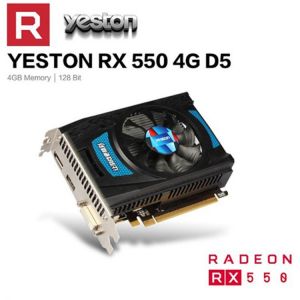 Yeston RX550--4G D5 Display Cards Radeon Chill 4GB Memory GDDR5 128Bit 6000MHz DP1.4HDR+HDMI-compatible2.0b+DVI-D Small Size GPU