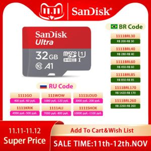 100% Original SanDisk Micro SD Card Class 10 TF Card 16gb 32gb 64gb 128gb Up to 98MB/s memory card for smartphone table PC