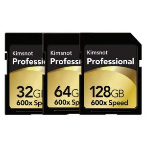 Kimsnot Professional 600x Memory Card 16GB 32GB 64GB 128GB 256GB SD Card SDHC SDXC Card C10 High Speed 90Mb/s UHS-1 DSLR Camera