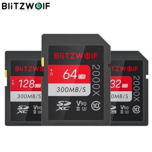 BlitzWolf BW-SDC1 UHS-II SD Memory Card U3 C10 V90 32GB 64GB 128GB Data Storage Card for 4K 8K MILC SLR Camera Driving Recorder