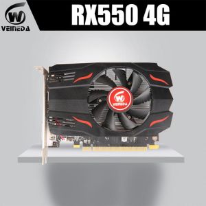 VEINEDA Graphic card rx 550 4G  GDDR5 128bit 1183MHz 6000MHz 14nm DP DVI 512units 14nm rx550 4gb video card