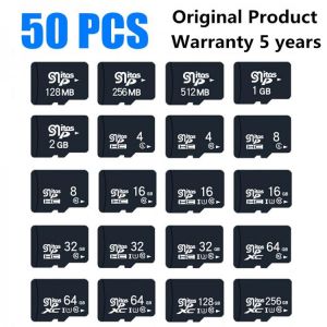 50PCS Original Chip Memory Card 4GB 8GB High Speed Mini SD Card 16GB 32GB 64GB TF Flash Card for smartphone/surveillance cameras