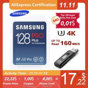 Samsung Evo Pro Plus SD Card 64GB Flash Memory Card 128GB 32GB Card SD 256GB U1 U3 4K V10 V30 Microsd 512GB SD Cards for Camera