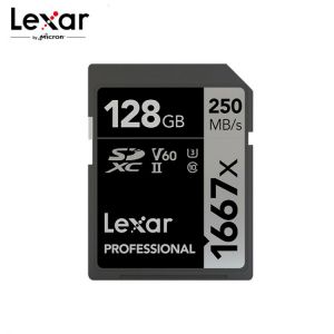 Lexar Memory Card 1667X V60 250MB/s Flash Card 64GB 128GB 256GB UHS-II U3 SD Card SDXC C10 For 3D 4K HD Video