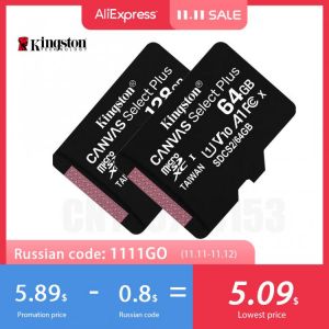 Kingston 100M/S Memory Card 128GB MicroSD TF Card SD 32GB 64GB U1 V10 A1 Nano Micro SD Memory Card 256GB for Phone Camera GoPro