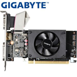 GIGABYTE Graphics Card GT710 1GB 64Bit GDDR3 Video Cards for nVIDIA VGA Cards Geforce Original GT 710 Used Hdmi Dvi game