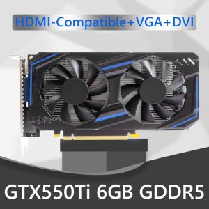 Computer Graphic Card GTX550Ti 6GB 192bit GDDR5 NVIDIA HDMI-Compatible desktop PC discrete graphics card with dual cooling fans
