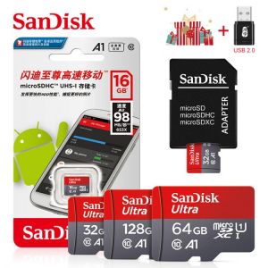 SanDisk Micro SD Card 128GB 32GB 64GB 16GB Ultra TF card Class 10 Memory Card Flash microSD mini card +adapter + card reader