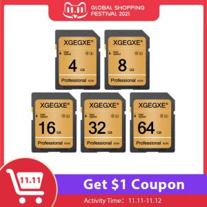 XGEGXE 64GB Camera Memory Card 32GB Class 10 High Speed 4GB 8GB 16GB UHS-1 Professinonal Flash Card For Camera