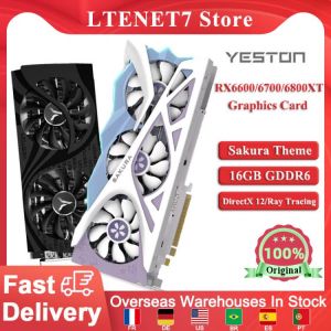 Brand New Yeston RX6800XT/RX6700XT/RX6600XT Graphic Card 16G D6 21/7nm 2065-2310MHz 16G/256bit/GDDR6 PCI-Express 4.0 Video Card