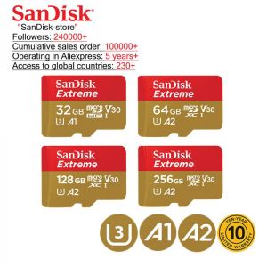 SanDisk 100% original SanDisk Extreme memory card 32GB 64GB 128GB 256GB SDHC Class 10 U3 micro SD TF Card 10 year warranty
