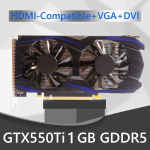 Graphics card Professional for NVIDIA GTX550Ti 1GB GDDR5 192Bit Pci-e 2.0 Graphics Card with Dual Fan HDMI-Compatible for Player