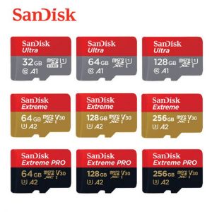 100% original SanDisk  Micro SD Card 16GB 32G microSDHC 64G 128G 256G MicroSDXC UHS-I Class10 Memory Card Tran Flash TF Cards