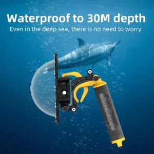 TELESIN 6'' Dome Port 30M Waterproof Case Housing for GoPro Hero 5 6 7 Black Hero 8 9 10 Trigger Dome Cover Lens Accesso