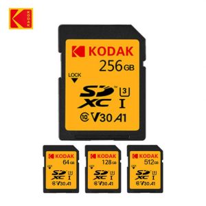 KODAK SD Card V30 C10 100MB/s Flash Card 16GB 32GB 64GB 128GB 256GB 512GB SDXC SDHC Class 10 Memory Card For DSLR Digital Camera