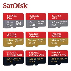 SanDisk Micro SD Card 128GB A1 Memory Card 16gb 32gb 64GB 256GB EXTREME PRO U3 A2 4K cartao de memoria TF Cards free shipping